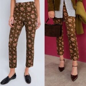 NWT Tuckernuck Hazel bouquet Floral Brown Women's Pants Size L